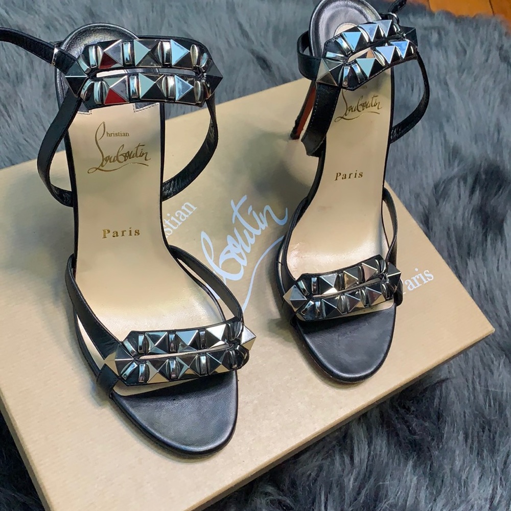 Christian Louboutin Strappy Stiletto Stud Heels